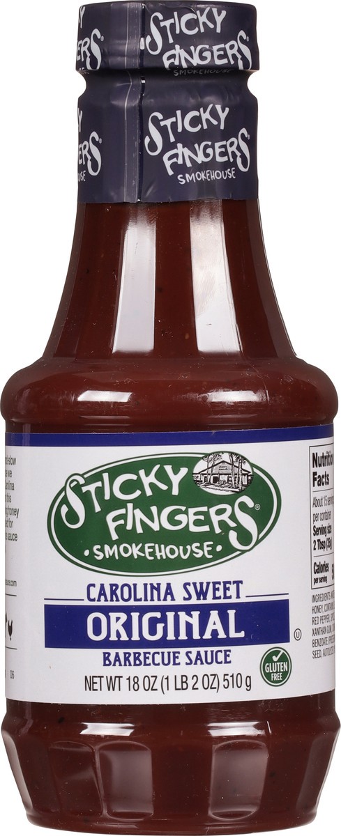 slide 3 of 7, Sticky Fingers Smokehouse Carolina Sweet Barbecue Sauce - 18oz, 18 oz