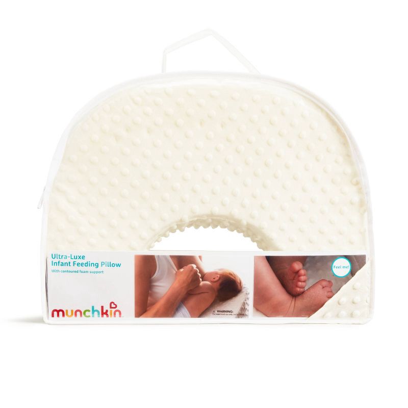 slide 5 of 6, Munchkin Nursing Pillow, Ergonomic Support for Breast and Bottle Feeding, Ultra-Luxe Soft Touch Fabric - White, 1 ct