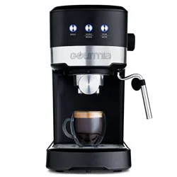 Gourmia 15 Bar Espresso Maker with Powerful Frothing Wand – Black: 1500W, 30oz Capacity, Electric, Hand Wash