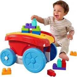Mega Bloks Block Scooping Wagon Building Set
