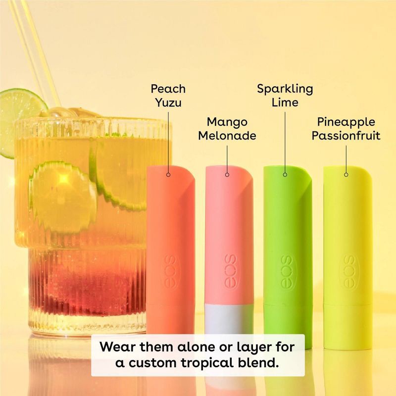 slide 3 of 7, eos Limited Edition Lip Balm Variety Pack - Tropical Chiller - 0.56oz/4pk, 0.56 oz, 4 ct