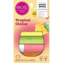 eos Limited Edition Lip Balm Variety Pack - Tropical Chiller - 0.56oz/4pk