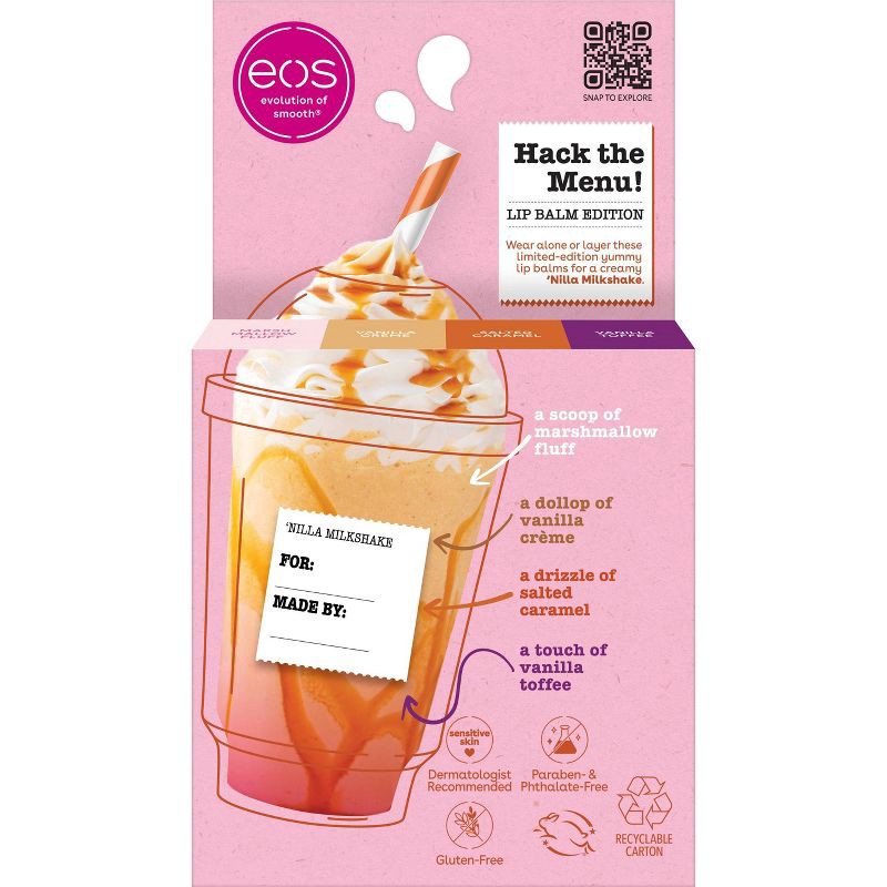 slide 2 of 7, eos Limited Edition Lip Balm Variety Pack - Nilla' Milkshake - 0.56oz/4pk, 0.56 oz, 4 ct