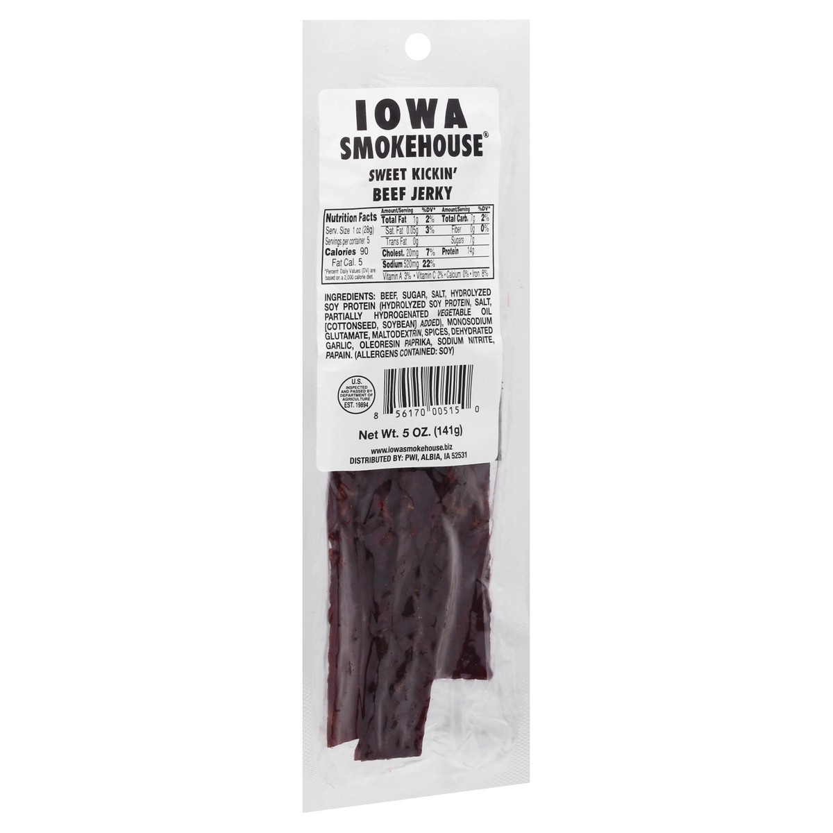 slide 5 of 12, Iowa Smokehouse Sweet Kickin' Beef Jerky 5 oz, 5 oz