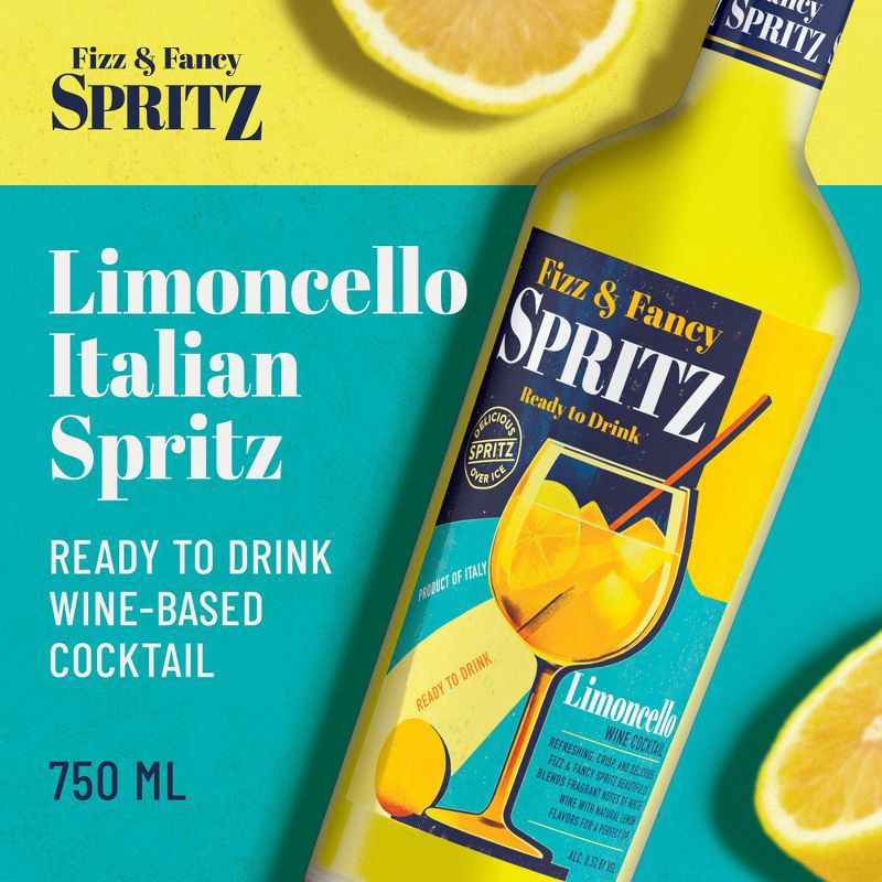 slide 2 of 9, Fizz & Fancy Spritz Limoncello Ready To Serve Cocktail - 750ml Bottle, 750 ml