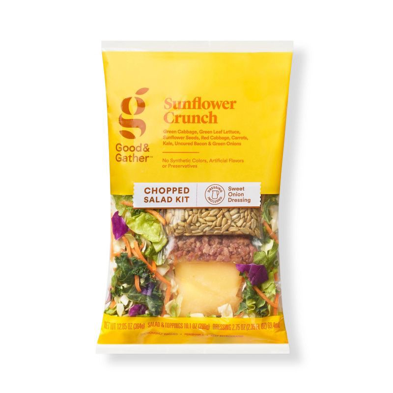 slide 1 of 4, Sunflower Crunch Chopped Salad Kit - 12.85oz - Good & Gather™, 12.85 oz