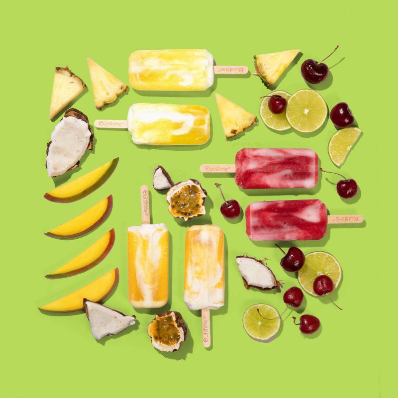 slide 3 of 10, Outshine Cherry Limeade Fruit Blends Frozen Fruit Bars - 15 fl oz/6ct, 15 fl oz, 6 ct