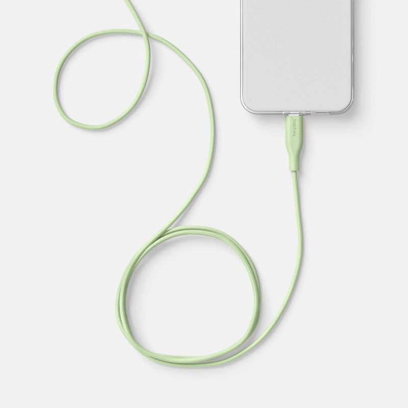 slide 2 of 3, 3' USB-C to USB-C Lightning Cable - heyday™ Matcha Green, 1 ct