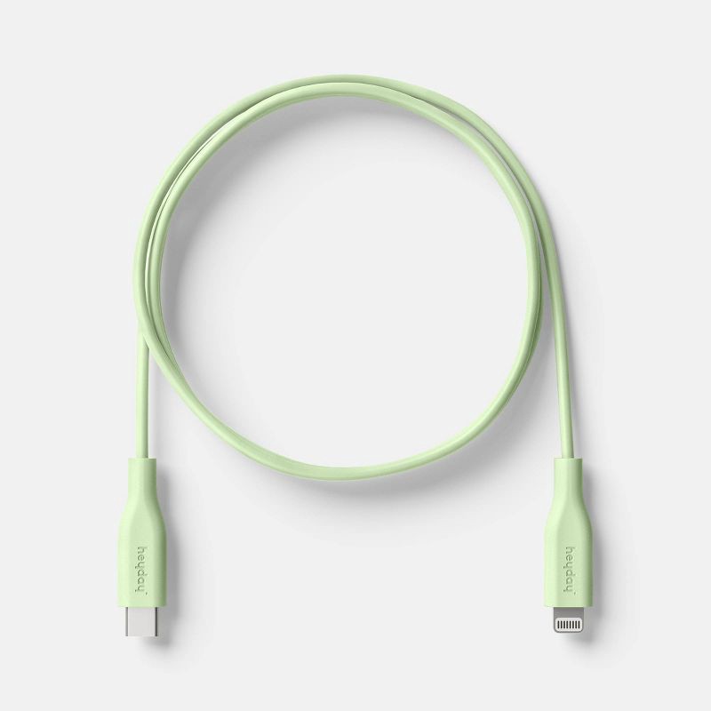 slide 3 of 3, 3' USB-C to USB-C Lightning Cable - heyday™ Matcha Green, 1 ct