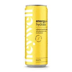 heywell Energy + Hydrate Lemon Fizz Sparkling Water - 12 fl oz Can