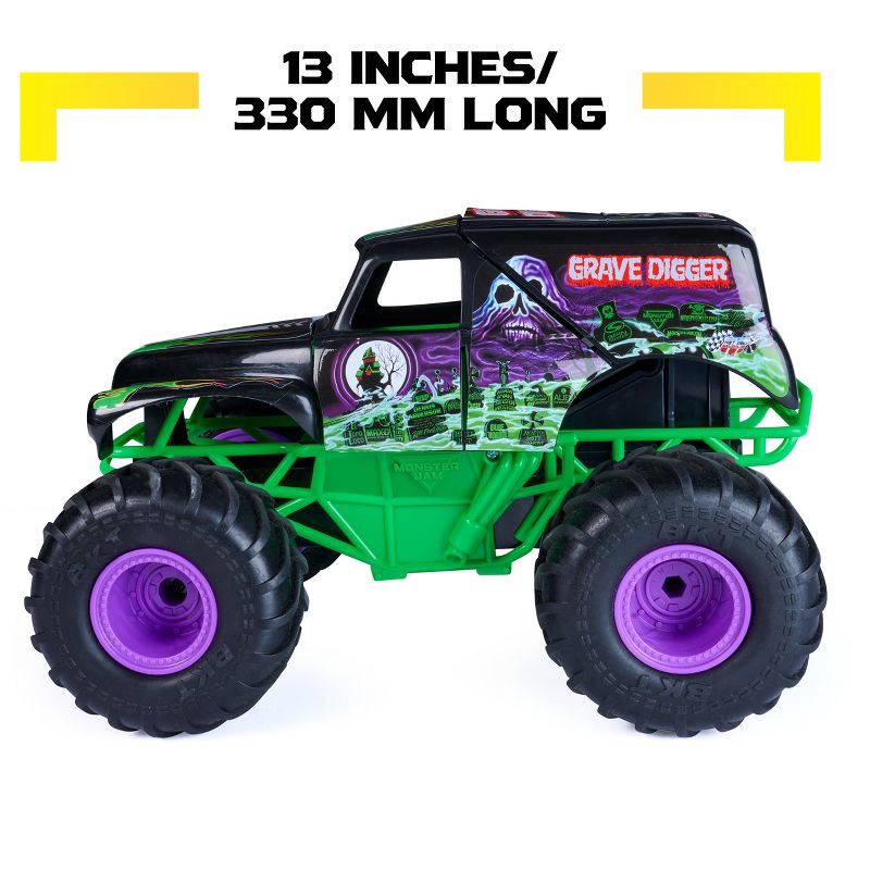 slide 3 of 7, Monster Jam Smash and Bash Grave Digger Remote Control Vehicle 1:15 Scale, 1 ct