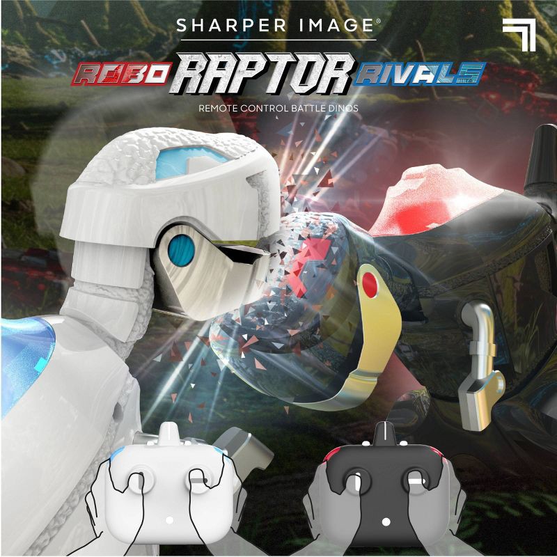 slide 2 of 9, Sharper Image Robo Raptor Rivals Remote Control Battle Dinos, 1 ct