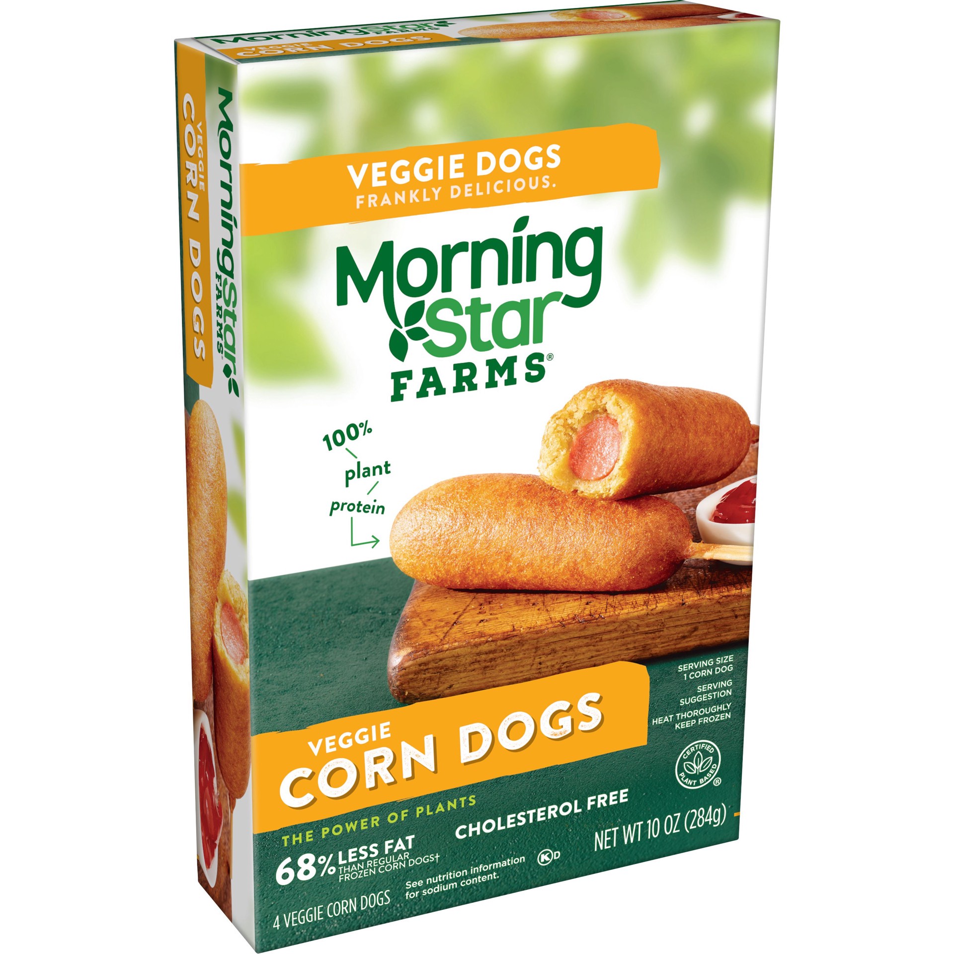 slide 1 of 1, MorningStar Farms Meatless Corn Dogs, Plant Based Protein Vegan Meat, Original, 10 oz
