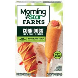 MorningStar Farms Plant Based Corn Dogs, Vegan Meat, 4 Count