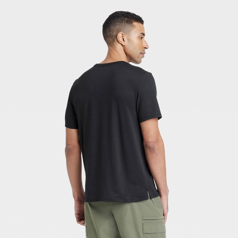 slide 2 of 3, Men's Short Sleeve Performance T-Shirt - All In Motion™ Black M: Moisture Wicking, Quick Dry, Jersey, 1 ct
