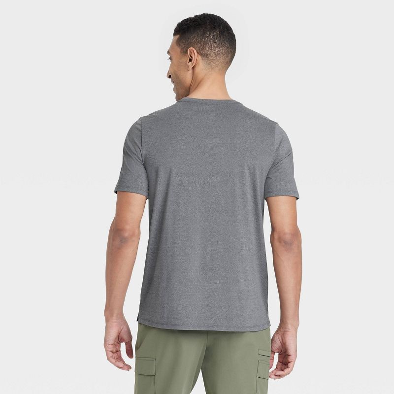 slide 2 of 3, Men's Short Sleeve Performance T-Shirt - All In Motion™ Heathered Gray L: Moisture Wicking, Quick Dry, Jersey, 1 ct