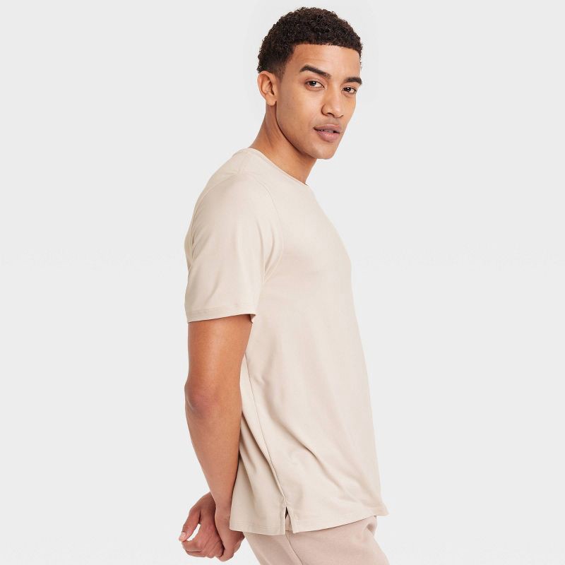 slide 3 of 3, Men's Short Sleeve Performance T-Shirt - All In Motion™ Light Gray XXL: Moisture Wicking, Quick Dry, Jersey, 1 ct