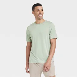 Men's Short Sleeve Performance T-Shirt - All In Motion™ Olive Green XL: Recycled Polyester, Moisture Wicking