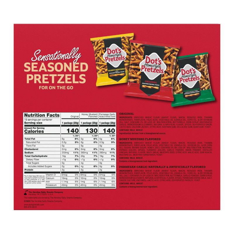slide 6 of 7, Dot's Homestyle Pretzels Snack Variety Pack -18oz/18ct, 18 oz, 18 ct