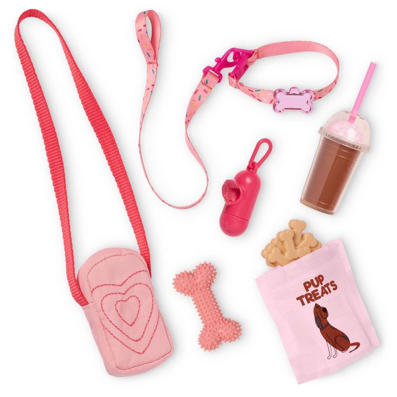 slide 6 of 7, Our Generation Kinsley & Kenzi 18" Doll & Pet Puppy Set: Blonde Wavy Hair, Gray Eyes, Plastic & Polyester Material, 1 ct