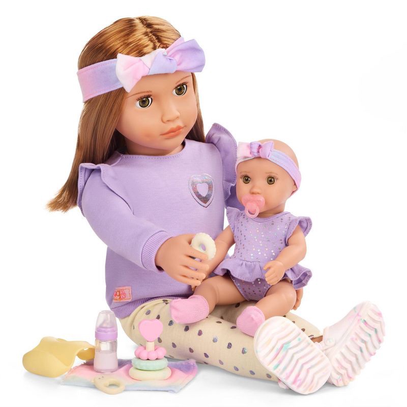 slide 2 of 10, Our Generation Tory & Riley 18" Babysitter Doll & Baby Doll Sister with Accessories Playset: Plastic & Polyester Doll Set, 1 ct