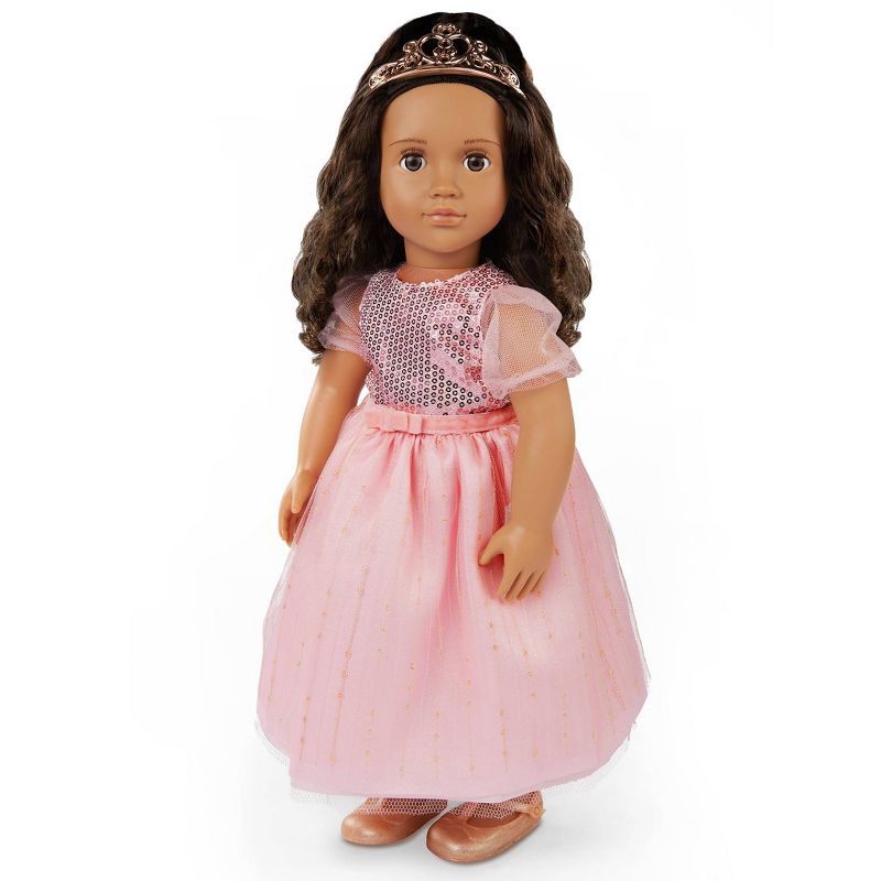 slide 2 of 5, Our Generation Estrella 18" Doll with Pink Gown & Tiara, 1 ct