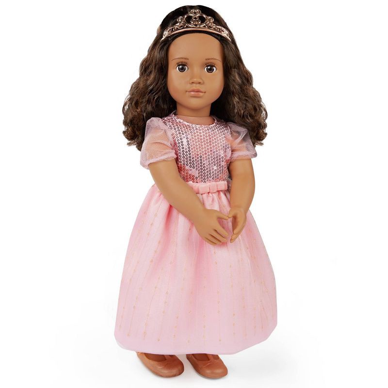 slide 1 of 5, Our Generation Estrella 18" Doll with Pink Gown & Tiara, 1 ct