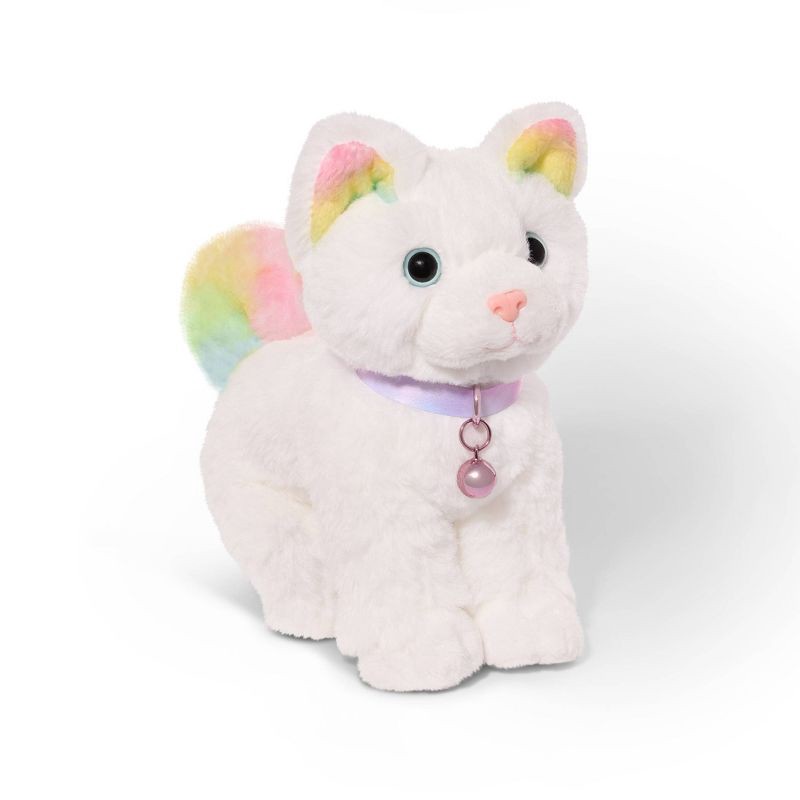 slide 4 of 4, Our Generation Posable Turkish Angora Cat Plush 6" Pet Rainbow Kitten, 1 ct