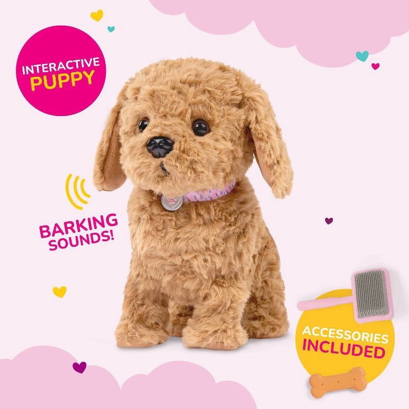 slide 3 of 10, Our Generation Playful Paws Goldendoodle Puppy Walking & Barking Electronic Interactive Pet Dog Plush: Plastic Polyester Toy, 1 ct