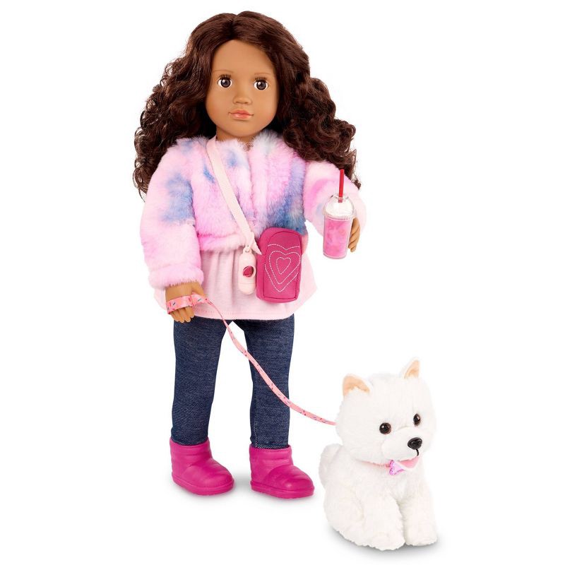 slide 2 of 7, Our Generation Ines & Jojo 18" Doll & Pet Puppy Set, 1 ct