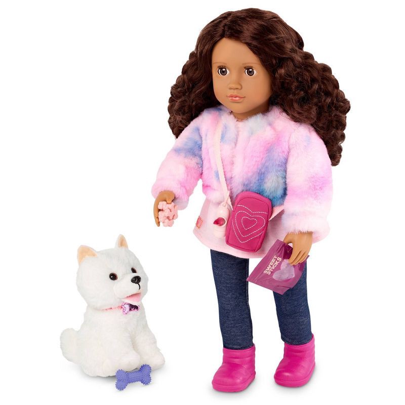 slide 3 of 7, Our Generation Ines & Jojo 18" Doll & Pet Puppy Set, 1 ct