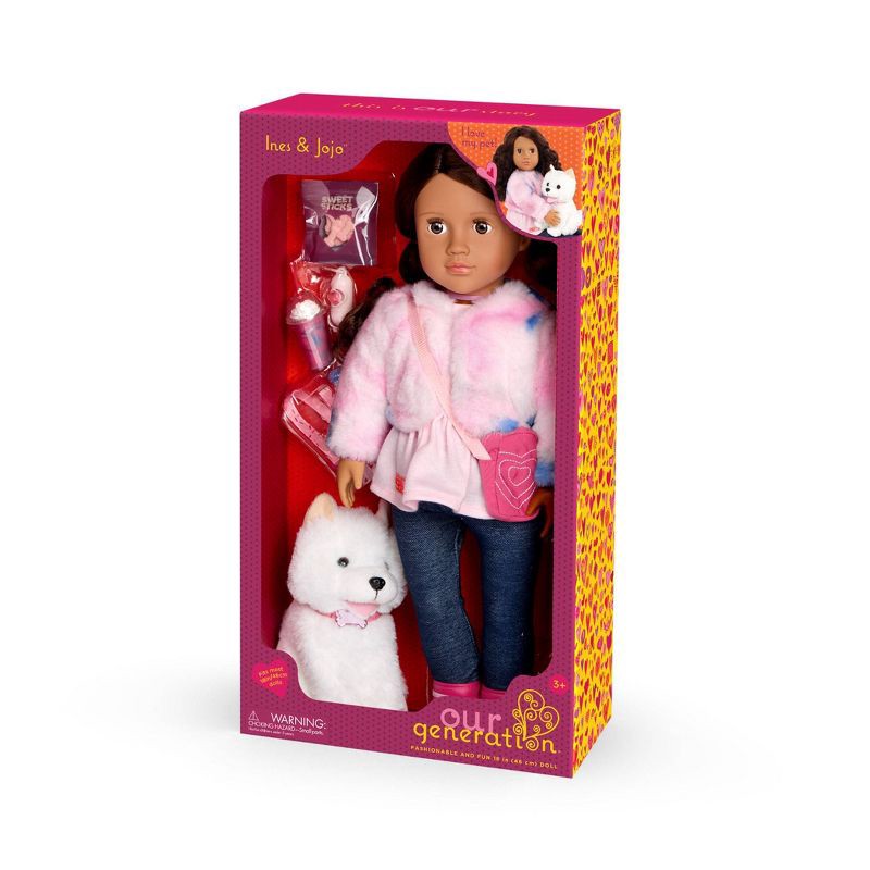 slide 7 of 7, Our Generation Ines & Jojo 18" Doll & Pet Puppy Set, 1 ct
