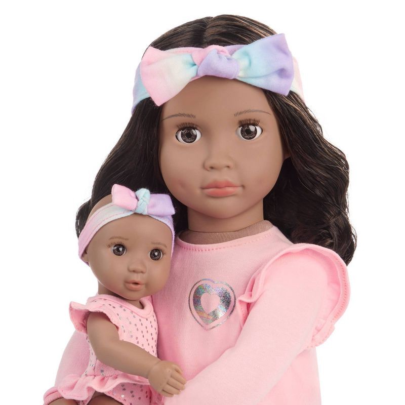 slide 6 of 10, Our Generation Tayla & Shae 18" Babysitter Doll & Baby Doll Sister with Accessories Playset: Brown Curly Hair, Plastic Materials, 1 ct