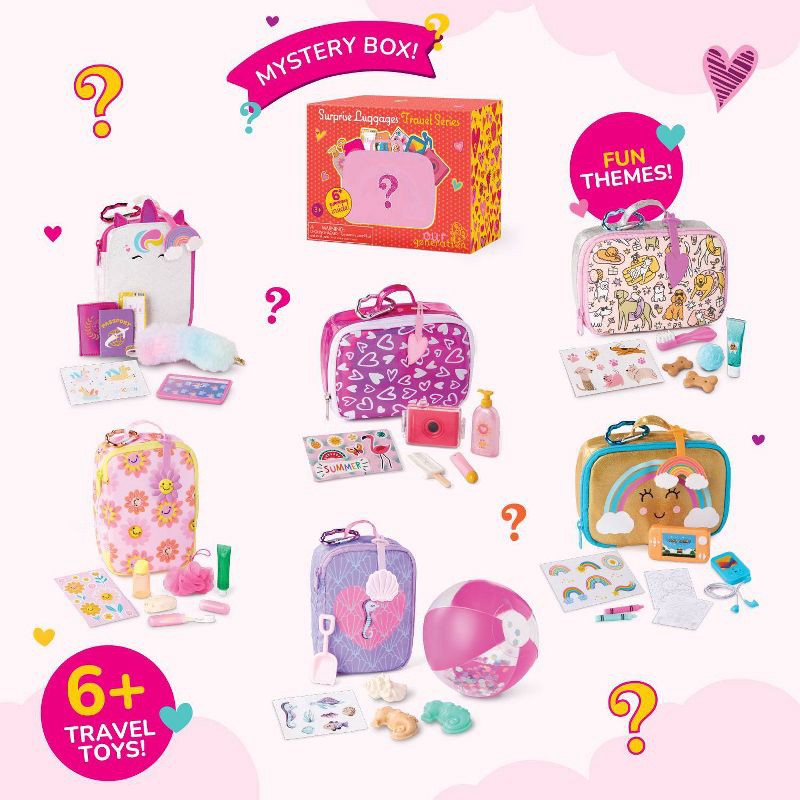 slide 4 of 14, Our Generation Surprise Luggages Travel Series - 1 of 6 Collectible Mystery Boxes Accessories for 18" Dolls: Includes Play Toothbrush, 1 ct