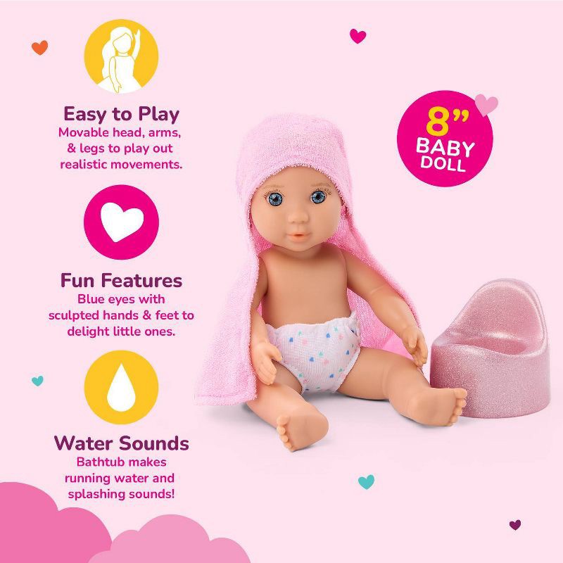 slide 3 of 7, Our Generation Baby Doll Lacy & Bathtime Set Bathtub with Real Water Sounds, Potty & Accessories, 1 ct