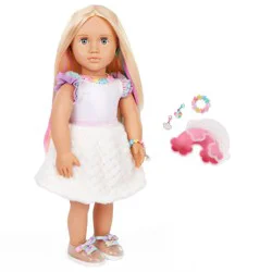 Our Generation Mariana 18" Doll with Rainbow Jewelry Accessories Set