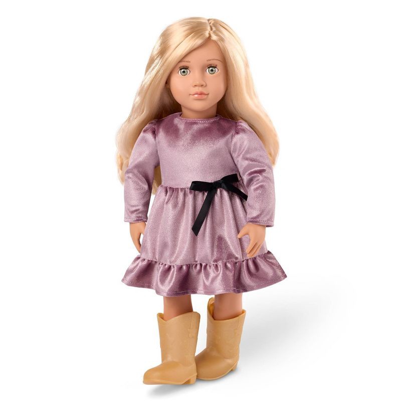 slide 2 of 6, Our Generation Surprise & Shine Party Dress Outfit for 18" Dolls with Mystery Bag Jewelry Accessory: 4-Piece Set, 1 ct