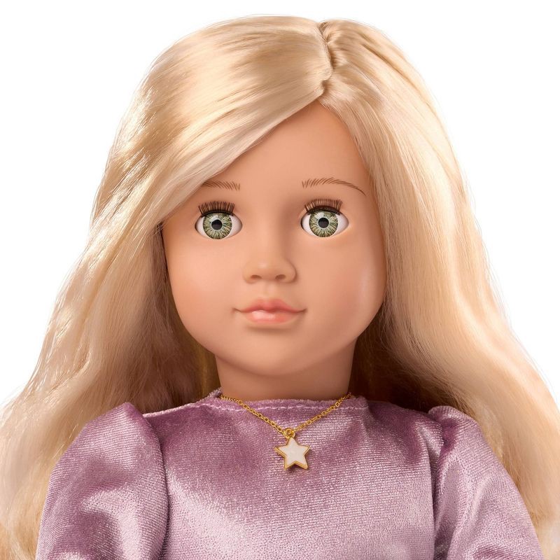 slide 4 of 6, Our Generation Surprise & Shine Party Dress Outfit for 18" Dolls with Mystery Bag Jewelry Accessory: 4-Piece Set, 1 ct