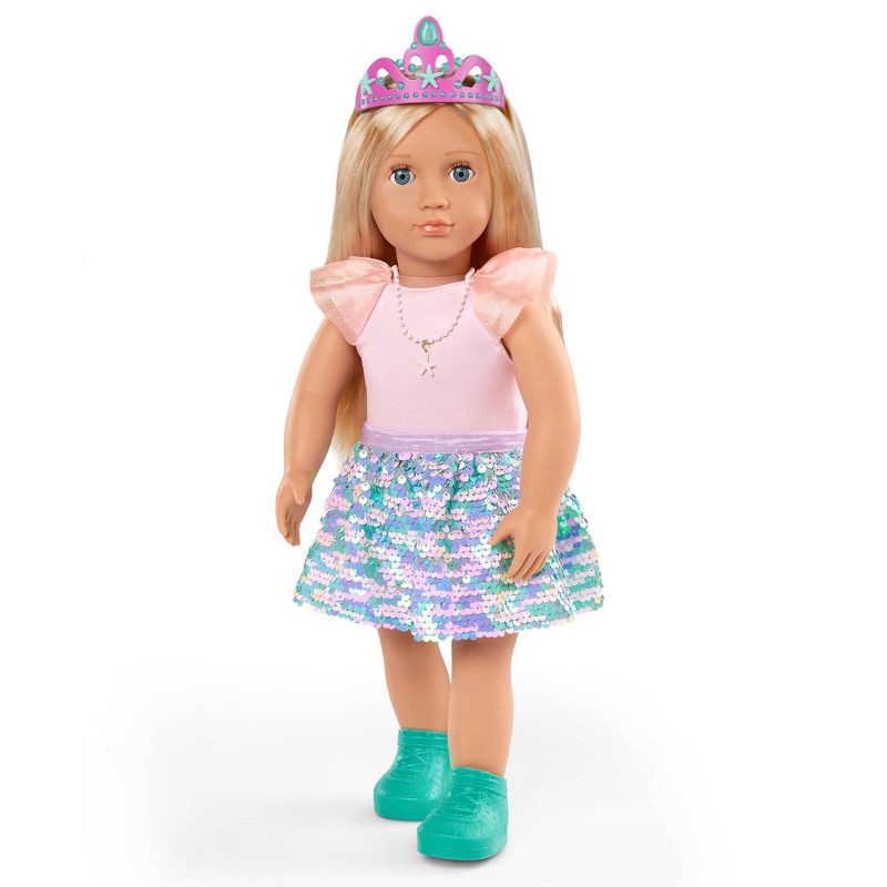 slide 3 of 5, Our Generation Sequin Surprise Party Outfit for 18" Dolls with Mystery Bag & Accessories: Fashion-Themed Girl Doll Clothing, 9 Pieces, 9 ct