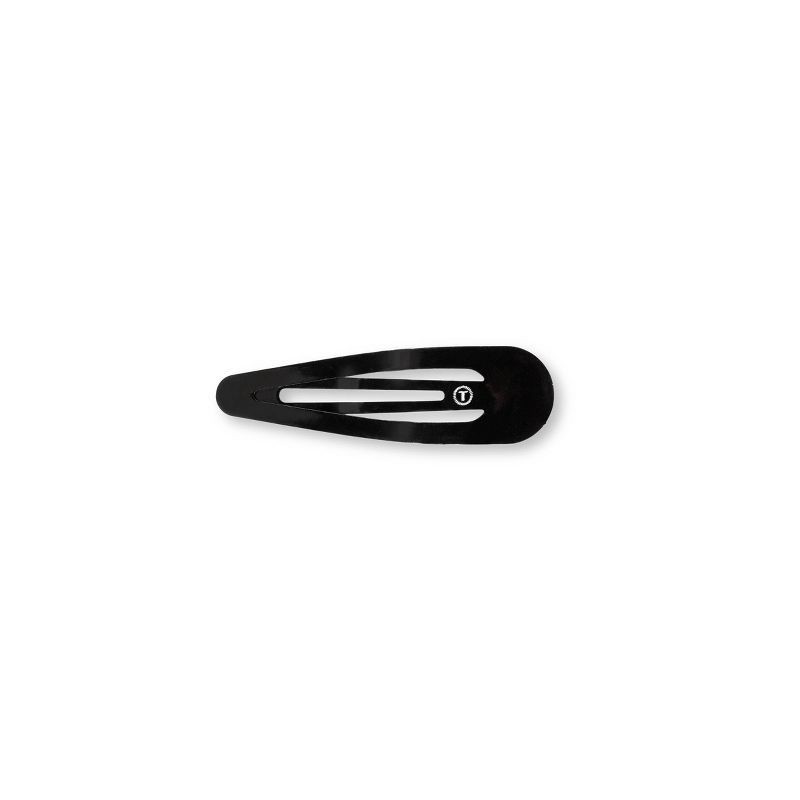 slide 3 of 5, TELETIES Seamless Snap Hair Clips - Black - 6pc, 6 ct