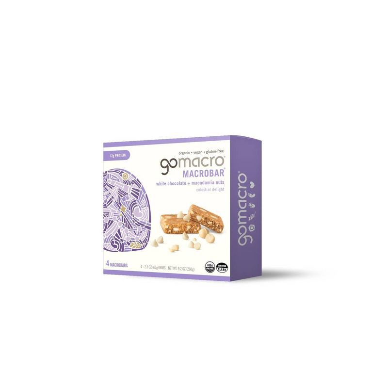 slide 2 of 6, GoMacro White Chocolate Macadamia Nut Protein Bars - 9.2oz/4pk, 4 ct; 9.2 oz