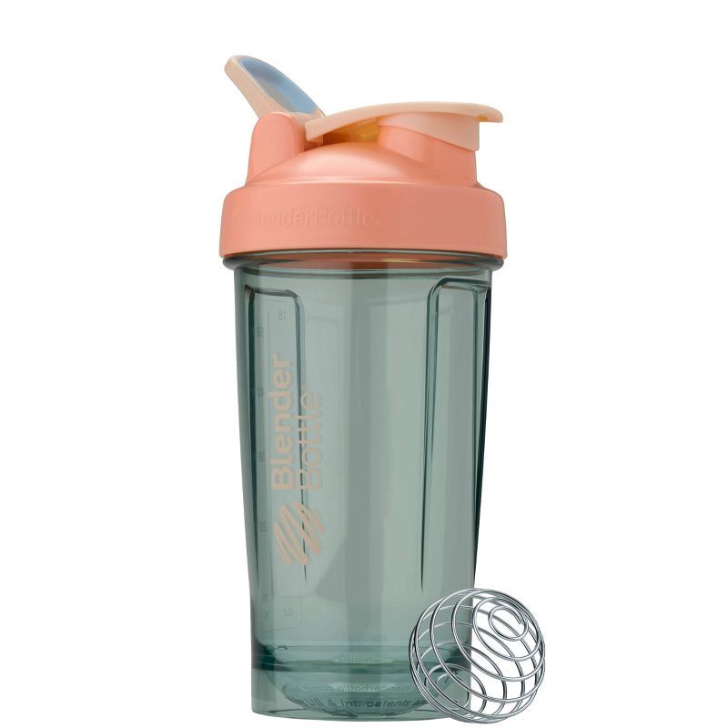 slide 2 of 2, BlenderBottle 24 fl oz Energy and Sports Drink Shaker Bottle - Green/Peach, 24 fl oz