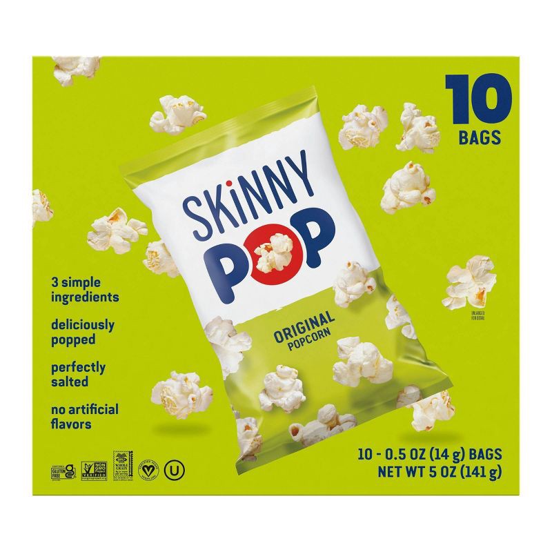 slide 1 of 4, SkinnyPop Original Popcorn Multipack - 5oz/10ct, 5 oz, 10 ct