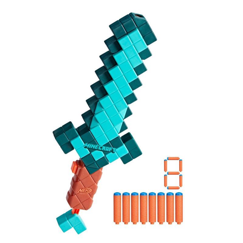 slide 2 of 9, NERF Minecraft Diamond Toy Sword, 1 ct