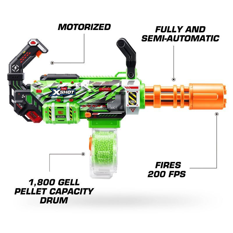 slide 7 of 8, XSHOT Hyper Gel Gatling Toy Gel Blaster by ZURU, 1 ct