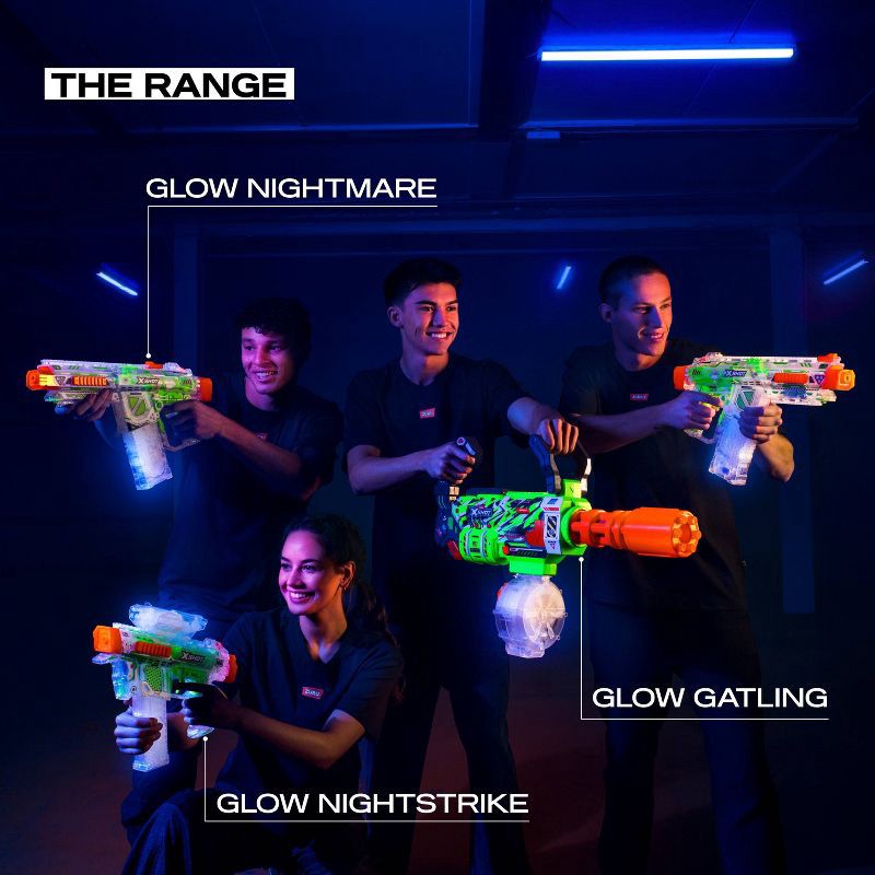 slide 5 of 8, XSHOT Hyper Gel Gatling Toy Gel Blaster by ZURU, 1 ct