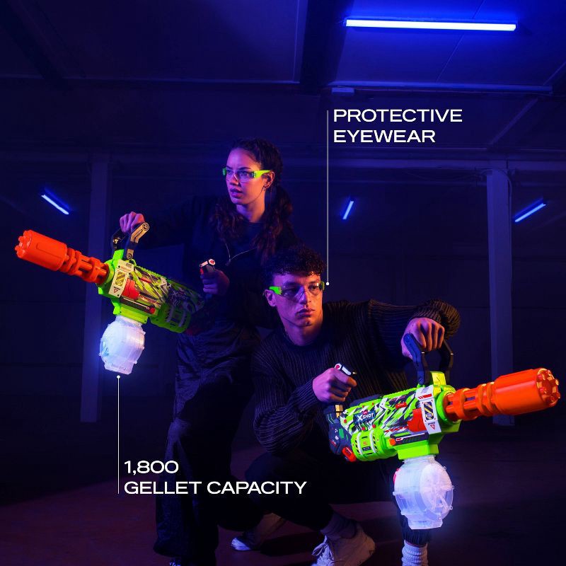 slide 4 of 8, XSHOT Hyper Gel Gatling Toy Gel Blaster by ZURU, 1 ct