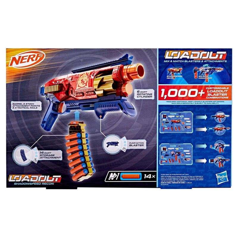 slide 7 of 9, NERF Loadout Shadowspeed Recon Blaster, 1 ct