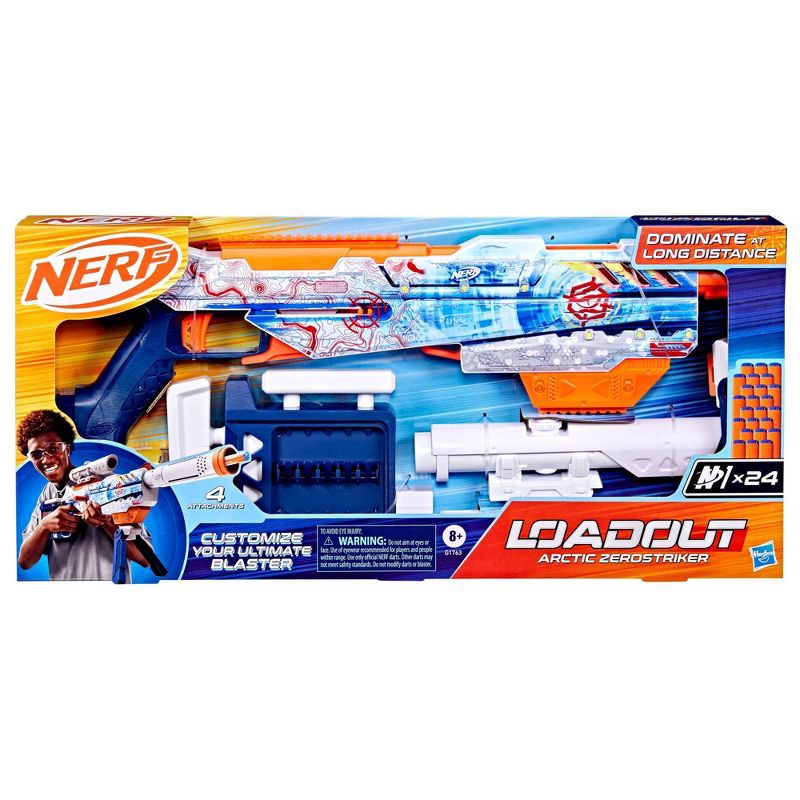 slide 3 of 7, NERF Loadout Arctic Zerostriker Blaster, 1 ct