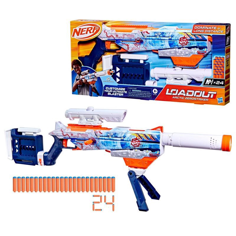 slide 1 of 7, NERF Loadout Arctic Zerostriker Blaster, 1 ct